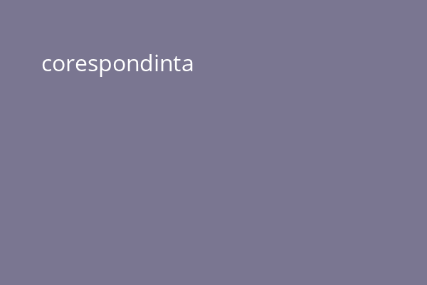 corespondinta