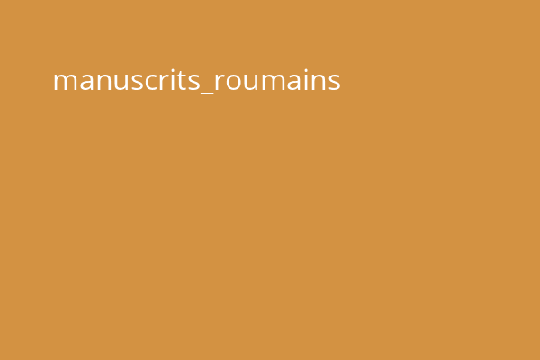 manuscrits_roumains