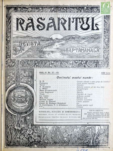 rasaritul 37-40 1922